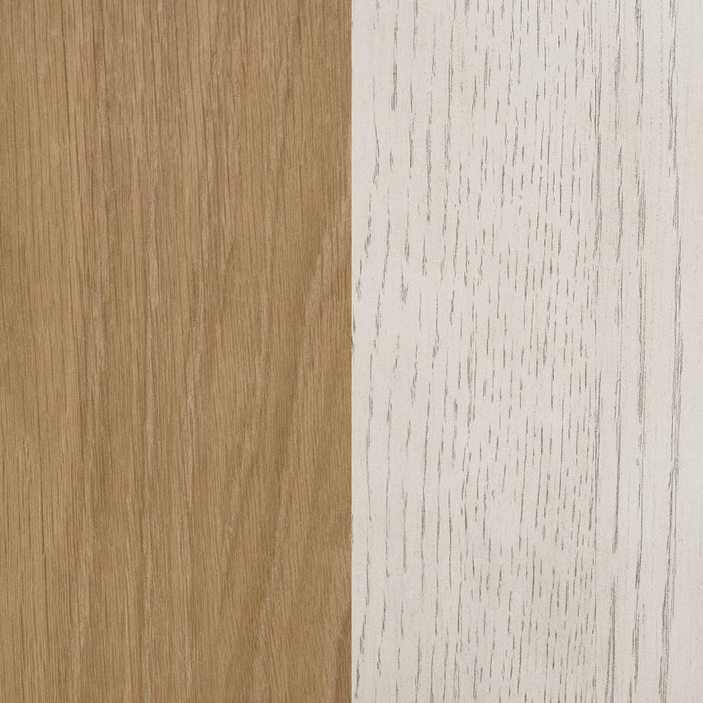 Set Of 2 Wooden Dining Chairs, Natural And Off White Oak Natural Wood Off White Dining Room Rectangular Dining Chairs Set Of 2 Mdf