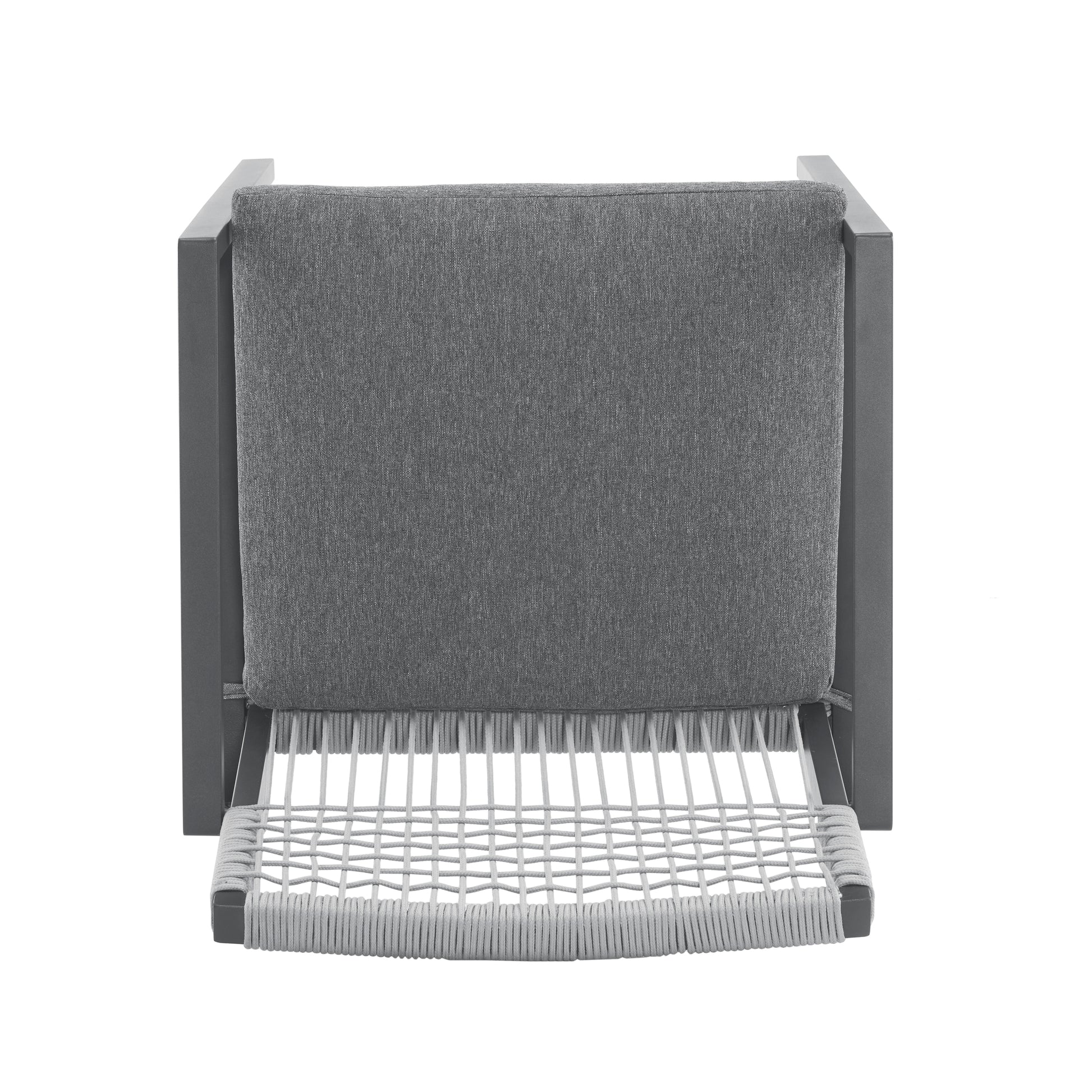 Outdoor Dining Set, Dining Chair Set Of 6 Aluminum Dining Table, Gray Black Black Grey Aluminum