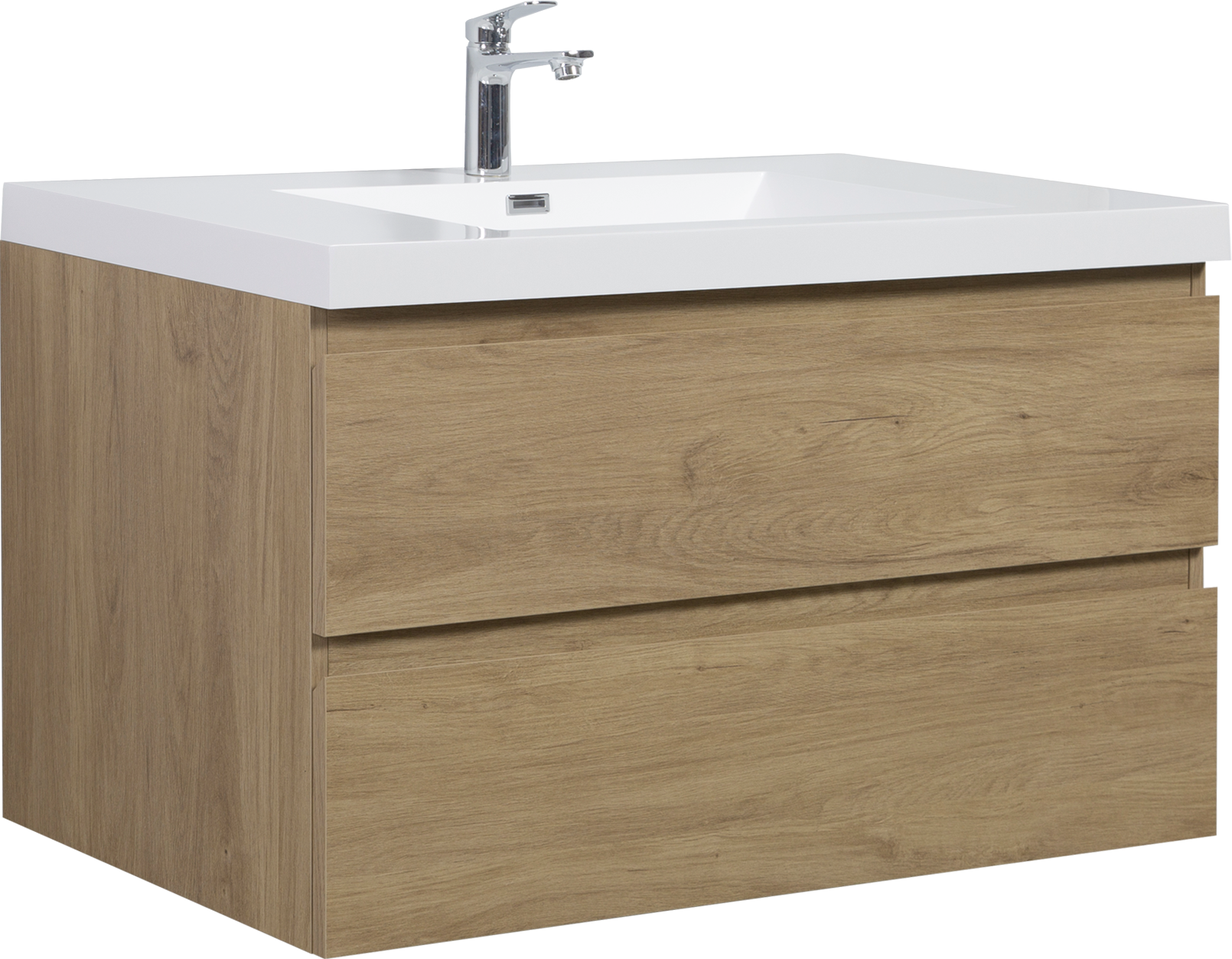42" Floating Bathroom Vanity With Sink, Modern Wall Mounted Bathroom Storage Vanity Cabinet With Resin Top Basin And Soft Close Drawers, Natural Oak 24V11 42No White Oak Wood
