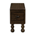 Solid Wood End Table, Rectangle 23.6 Inch Narrow Side Table With Drawer, Vintage Bedside Table Nightstand For Small Spaces, Living Room, Bedroom, Easy Assembly, Espresso Espresso Pine
