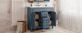 36'' Bathroom Vanity With Top Sink, Modern Bathroom Storage Cabinet With 2 Soft Closing Doors And 2 Drawers, Single Sink Bathroom Vanity Blue Bathroom Modern Solid Wood Mdf Ceramic,Solid Wood Mdf