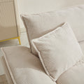 Corduroy Sofa Sleeper Couch Loveseat Sofa With Pillows Comfy Upholstered Deep Seat Sofa For Bedroom,Living Room,Apartment,Office,Dorm Beige Corduroy Beige Foam Upholstered 2 Seat