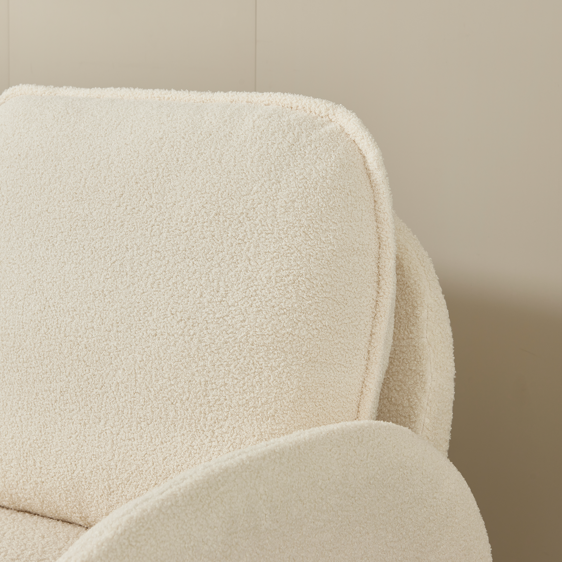 59" Loveseat Sofa Small Couch For Living Room, Sherpa Fabric Upholstered Loveseat Sofa Couch, Small Loveseat Sofa For Apartment, Bedroom Beige Foam Sherpa 2 Seat