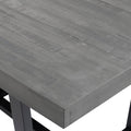 Rustic Metal And Solid Distressed Dining Table Grey Gray Pine