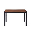 Creative Design Veneered Mdf Wood Structure Rectangular Walnut Dining Table Walnut Brown Triangular Dining Room Modern Floor Mount Kitchen & Dining Tables Mdf