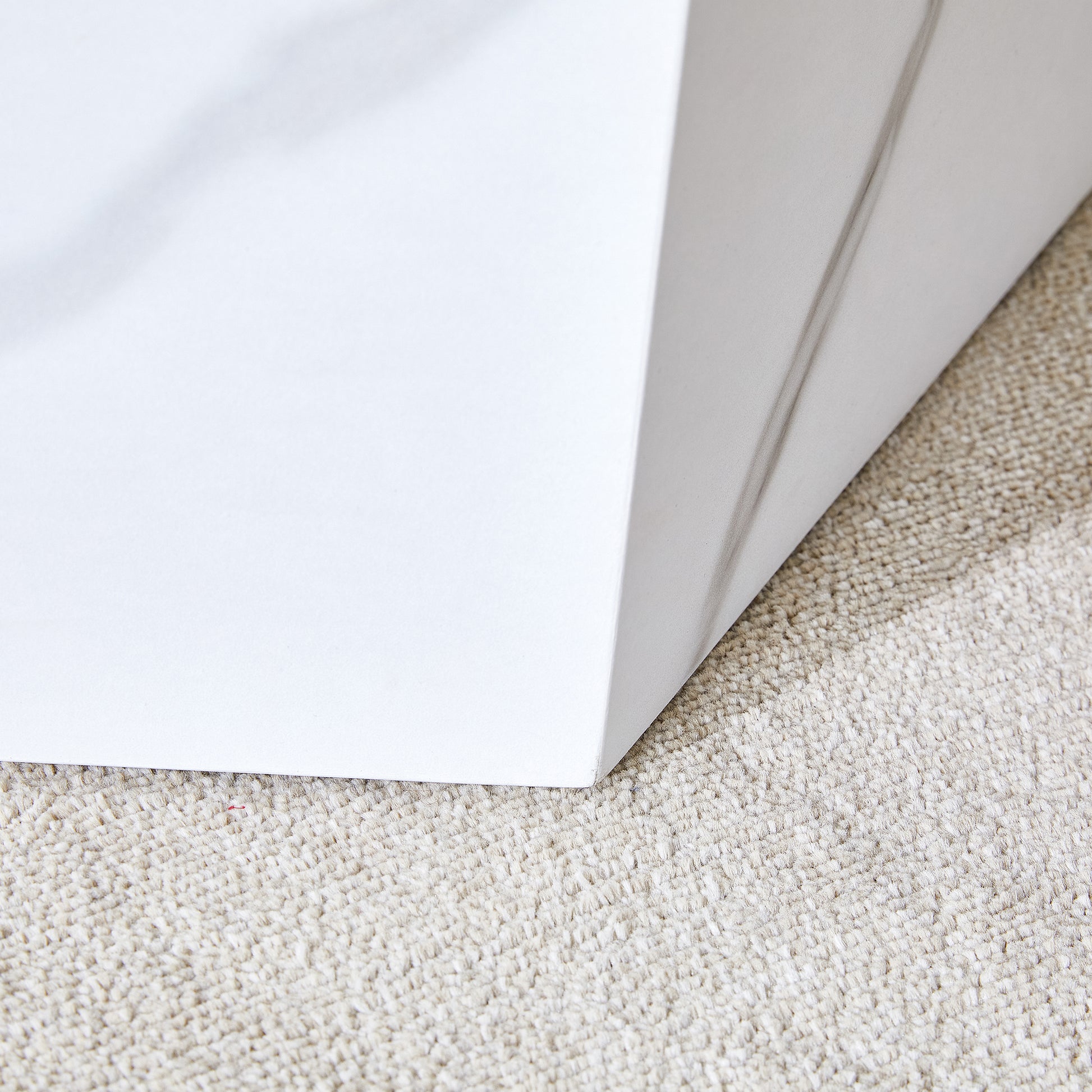 Modern Mdf Coffee Table, With Complex Texture Patterns, Style And Texture Coffee Table To Redefine Your Interior Decoration And Enhance Your Living Space, Stylish And Durable Design White Mdf