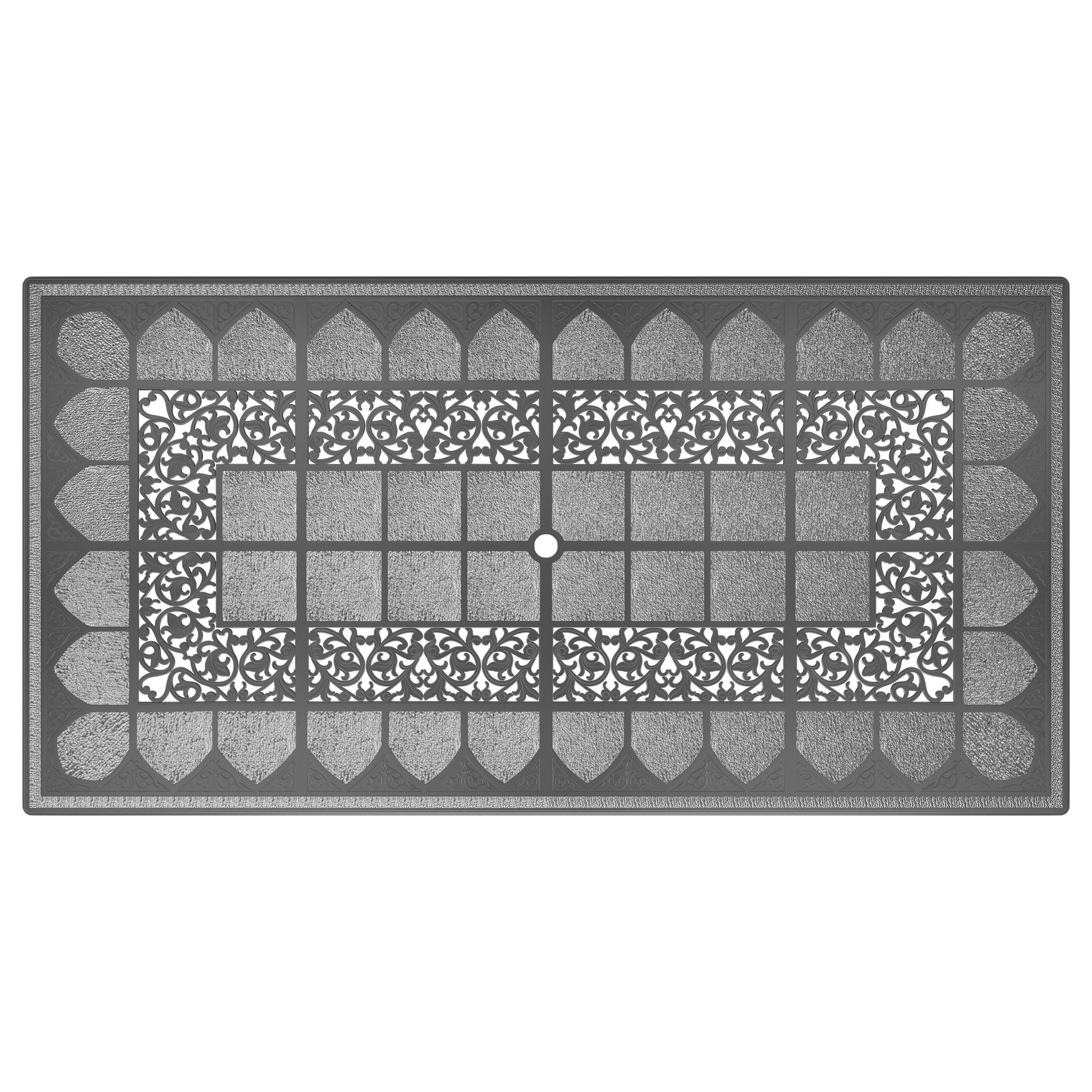 Cushions In Random Colors 5 Piece Set Of Cast Aluminum Patio Furniture With Cushions Yes Dining Set Black Seats 4 Rust Resistant Frame Water Resistant Cushion Garden & Outdoor Complete Patio Sets Aluminium