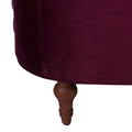 La Rosa Victorian Tufted Upholstered Accent Chair, Burdy Velvet Burgundy Foam Velvet