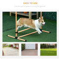 Pawhut 6 Piece Dog Agility Training Equipment With Hurdle Bag And Whistle, Orange And White Orange Plastic