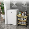 Homcom Upright Freezer, 3.0 Cubic Feet Compact Mini Freezer With Reversible Single Door And Adjustable Thermostat, Small Freezer For Home, Dorm, Apartment, Home Office, White White Steel