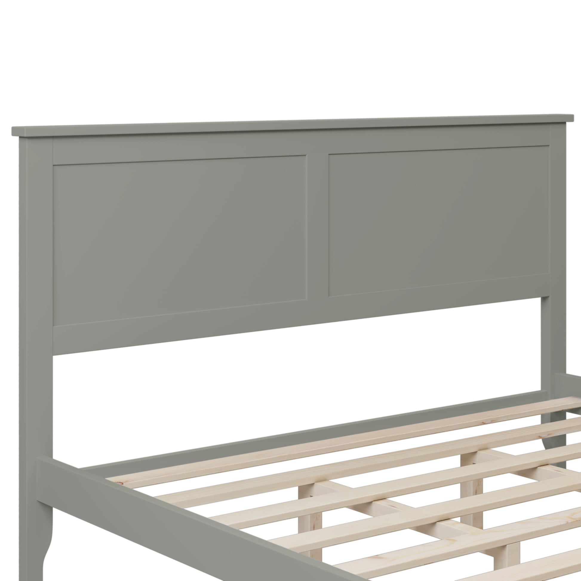 Modern Gray Solid Wood Queen Platform Bed Old Sku:Wf283525Aae Queen Gray Solid Wood