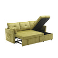 United We Win Furniture, Modular L Shaped Sofa, Modular Long Sofa With Reversible Chaise Lounge, Sofa Bed, Sleeper Sofa, Modular Sofa Combination With Storage Seats. Olive Velvet 3 Seat