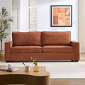 Corduroy Sofa, 87.4 Inch Modern Design Sofa With Cup Holder And Storage Bags, Deep Seat Sofa Couch,Comfy Couch For Living Room,Apartment,Office,Brown Brown Corduroy 3 Seat