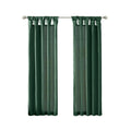 Twist Tab Lined Window Curtain Panel Green 50X84