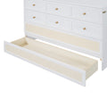 Queen Murphy Bed With Large Drawers,White Queen White Plywood