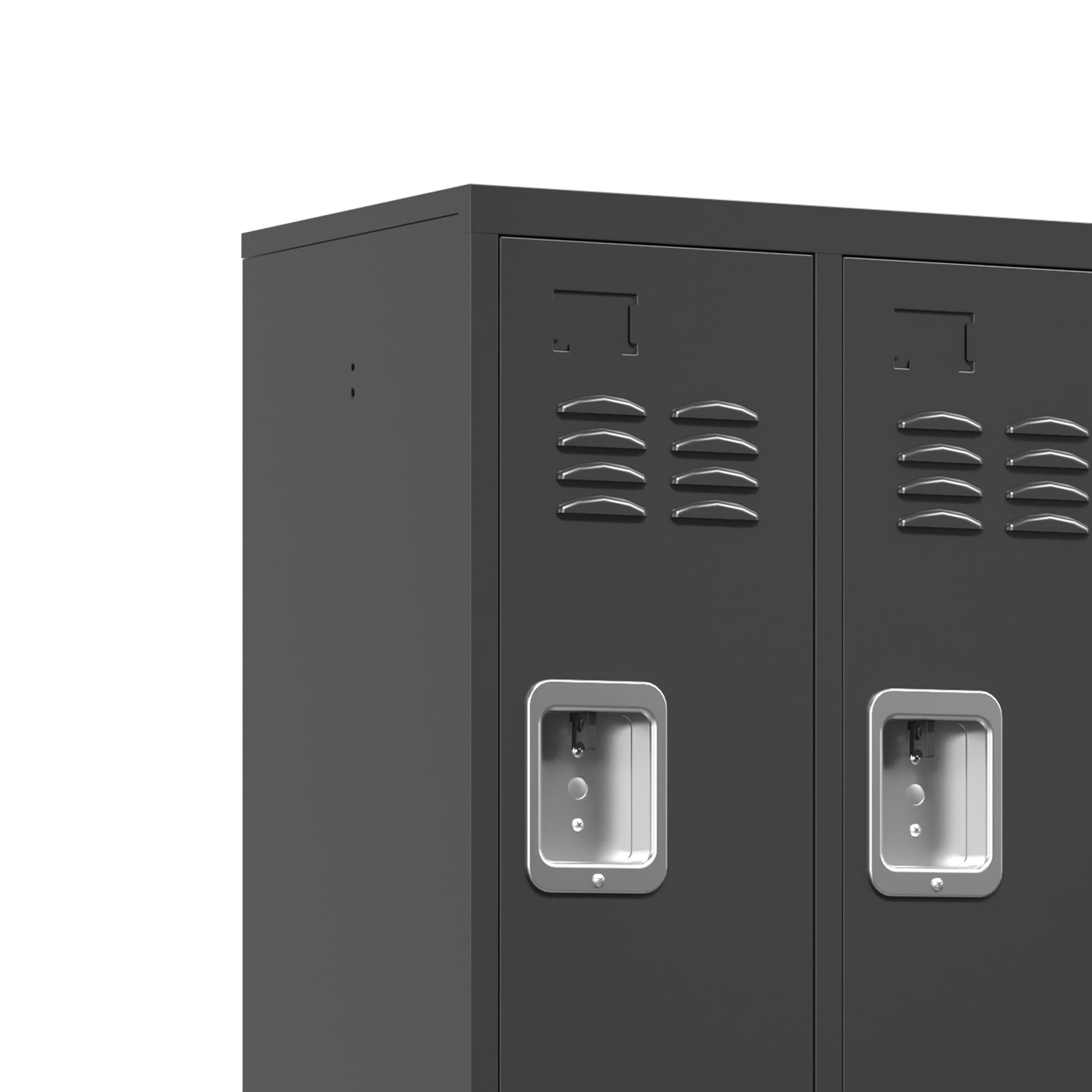 6 Door 72"H Metal Lockers With Lock For Employees,Storage Locker Cabinet For Home Gym Office School Garage,Black 5 Or More Spaces Black Primary Living Space Modern Metal