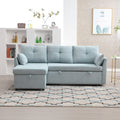 United We Win Furniture, Modular L Shaped Sofa, Modular Long Sofa With Reversible Chaise Lounge, Sofa Bed, Sleeper Sofa, Modular Sofa Combination With Storage Seats. Mint Green Chenille 3 Seat
