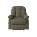 The Granada Recliner In Sage Gray Gray,Sage Manual Handle Wood Handle Microsuede,Polyester