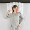 Overfilled Pillow Protector Single Piece Standard Size White Polyester