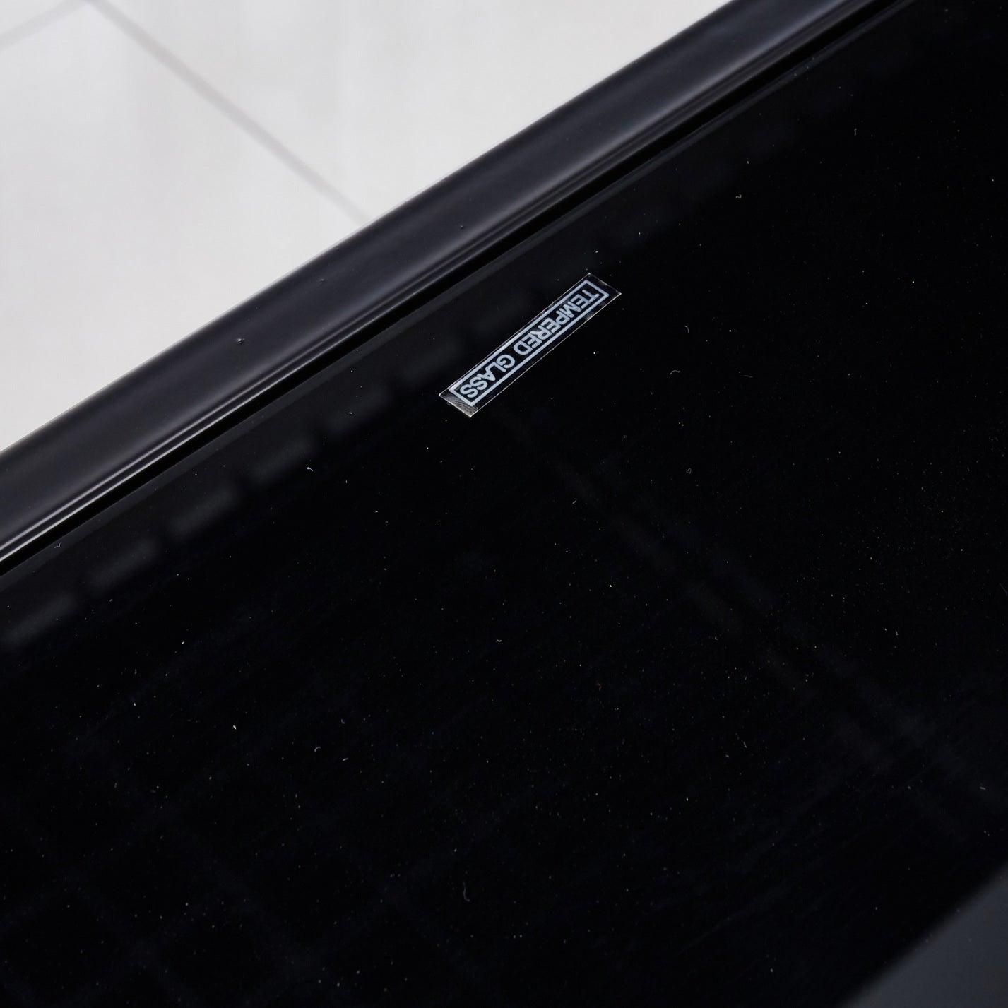 Dining Table With Metal Leg And Glass,Modern Space Saving Kitchen Table For Living Room,Black Glass Table,120X70X75Cm,Dining Table,Kitchen Table,Coffee Table Black Glass Metal