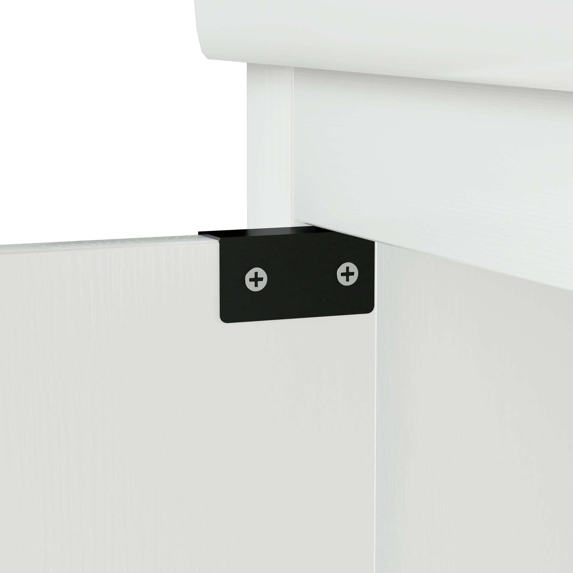 36'' Bathroom Vanities With Single Sink, Modern Under Mount Bathroom Sink Cabinet With 2 Closing Doors & 4 Drawers. White, 35.8''W X 19.7''D X 35.4''H. White Particle Board Mdf