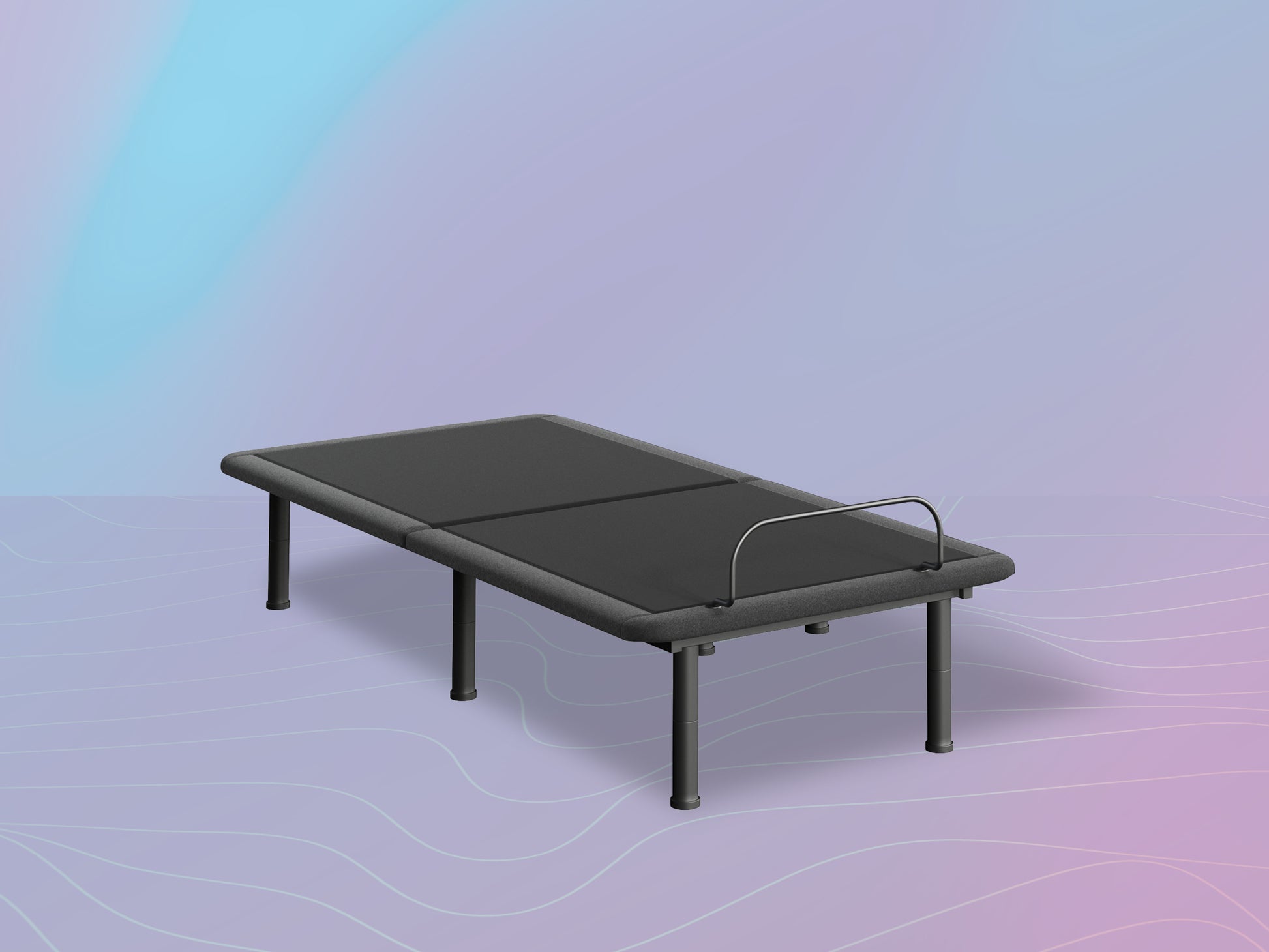 Goodvibesleep Immersive Sound Adjustable Base, Twin Xl Size Twin Xl Gray Metal Waterproof Fabric