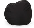 Chrisholm Black Bean Bag 25 In. X 34 In. X 34 In. Black Fabric