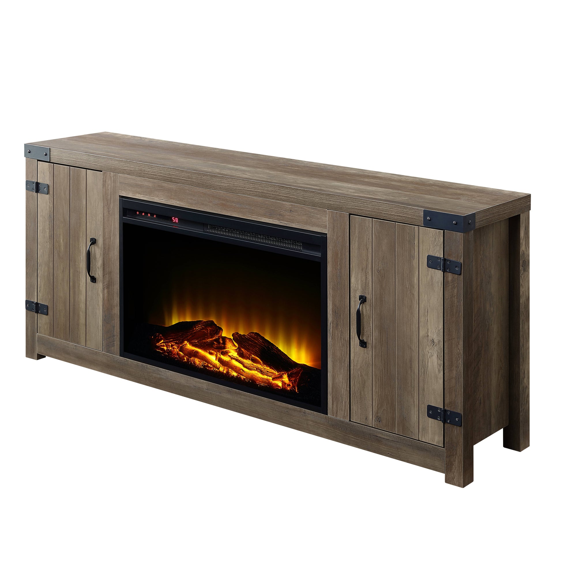 Rustic Oak Fireplace Oak Primary Living Space Farmhouse Wood