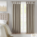 Twist Tab Total Blackout Window Curtain Panel Only 1 Pc Panel Pewter Polyester