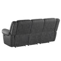Ferrar Gray Reclining Sofa Gray Foam Solid Wood 3 Seat