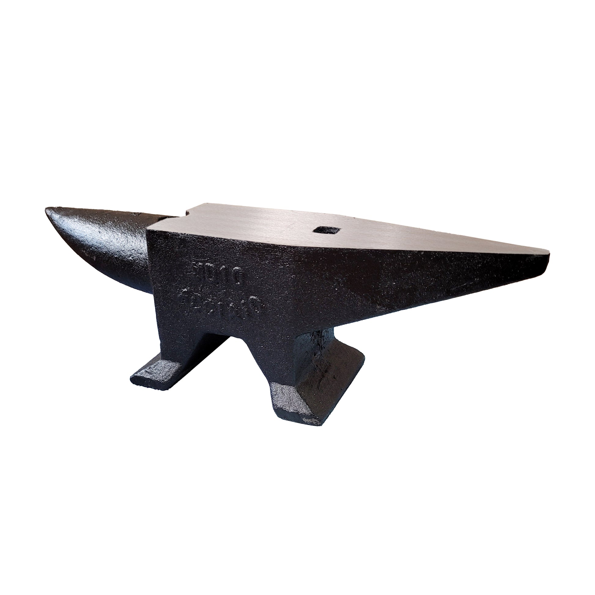 22Lbs Cast Steel Anvil, High Hardness Rugged Round Horn Anvil Blacksmith, Large Countertop And Stable Base, With Round And Square Hole, Metalsmith Tool For Bending And Shaping Black Carbon Steel