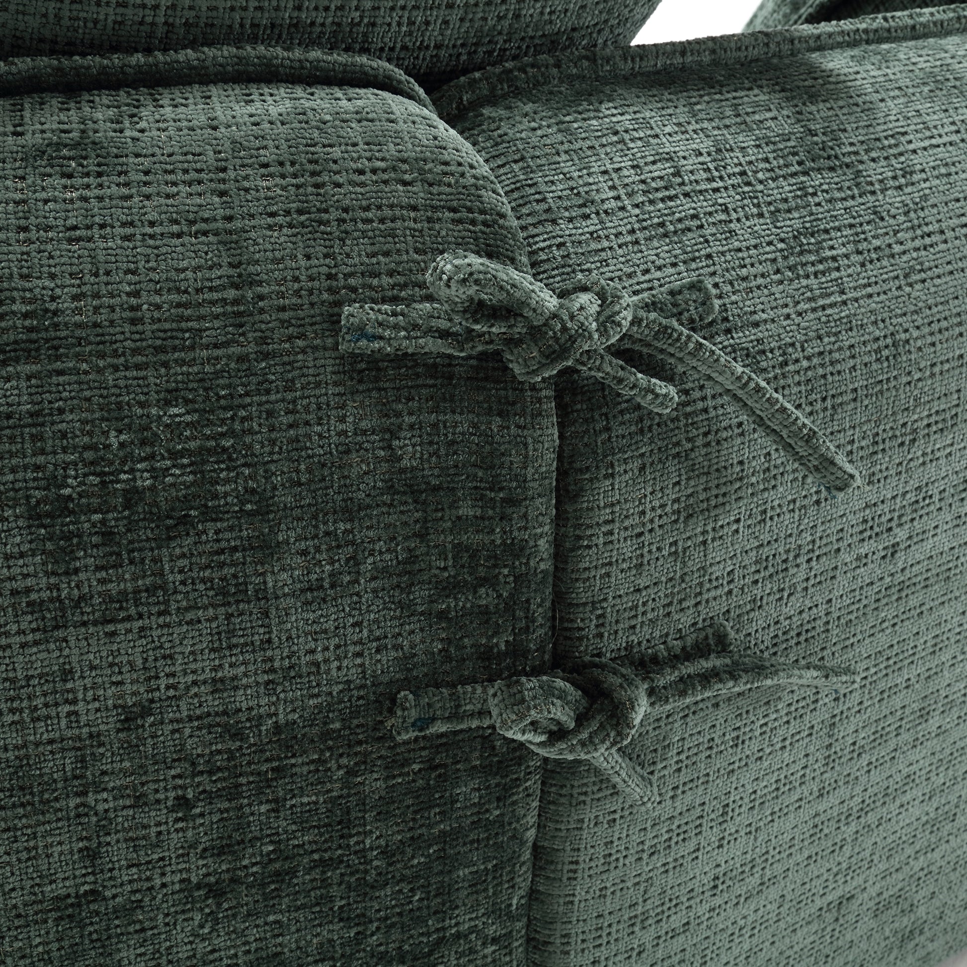 Modular Sectional Sofa, U Shaped Couch With Sofa For Five & Pillows, Modern Minimalist Chenille Fabric Large Comfy Cloud Sofas, Living Room Furniture Sets Emerald Chenille 5 Seat