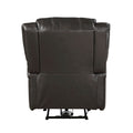 Modern Living Room Furniture 1Pc Power Reclining Chair Brown Faux Leather Upholstery Plush Seating Solid Wood Frame Brown Faux Leather Wood Primary Living Space Modern Plywood,Solid Wood