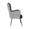 Amirra Black Accent Chair Black Foam Solid Wood