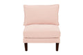 Beautiful Blush Pink Armless Chair Morgan Fabric 1Pc Chair Pillow Soft Cushion Wood Legs Living Room Furniture Pink Primary Living Space Classic,Contemporary,Modern Fabric