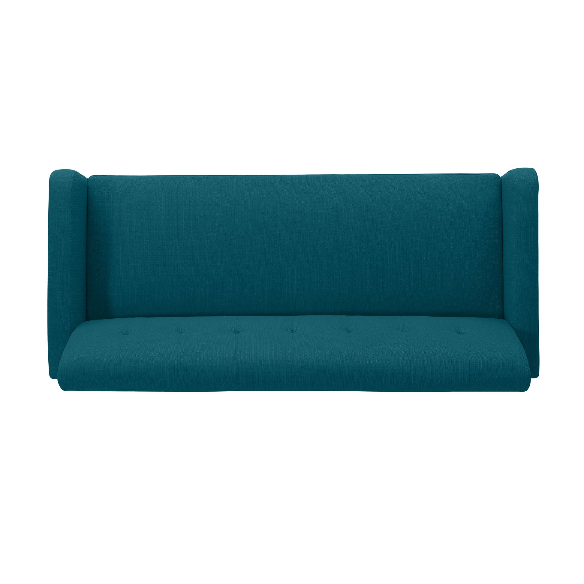 The Pacific Sofa Antique Blue Green Mid Century Modern Poplar Polyester 3 Seat