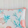7 Piece Cotton Sateen Comforter Set Coral Cal King California King Coral Cotton