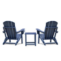 Folding Outdoor Adirondack Chair For Relaxing, Hdpe All Weather Fire Pit Chair, Patio Lawn Chair For Outside Deck Garden Backyardf Balcony, Navy Blue No Adirondack Navy Blue Weather Resistant Frame Garden & Outdoor Modern Complete Patio Sets Hdpe Hdpe