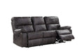 Hooper Gray Power Reclining Sofa Gray Foam Engineered Wood 3 Seat