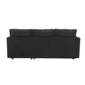 United We Win Furniture, Modular L Shaped Sofa, Modular Long Sofa With Reversible Chaise Lounge, Sofa Bed, Sleeper Sofa, Modular Sofa Combination With Storage Seats. Black Velvet 3 Seat