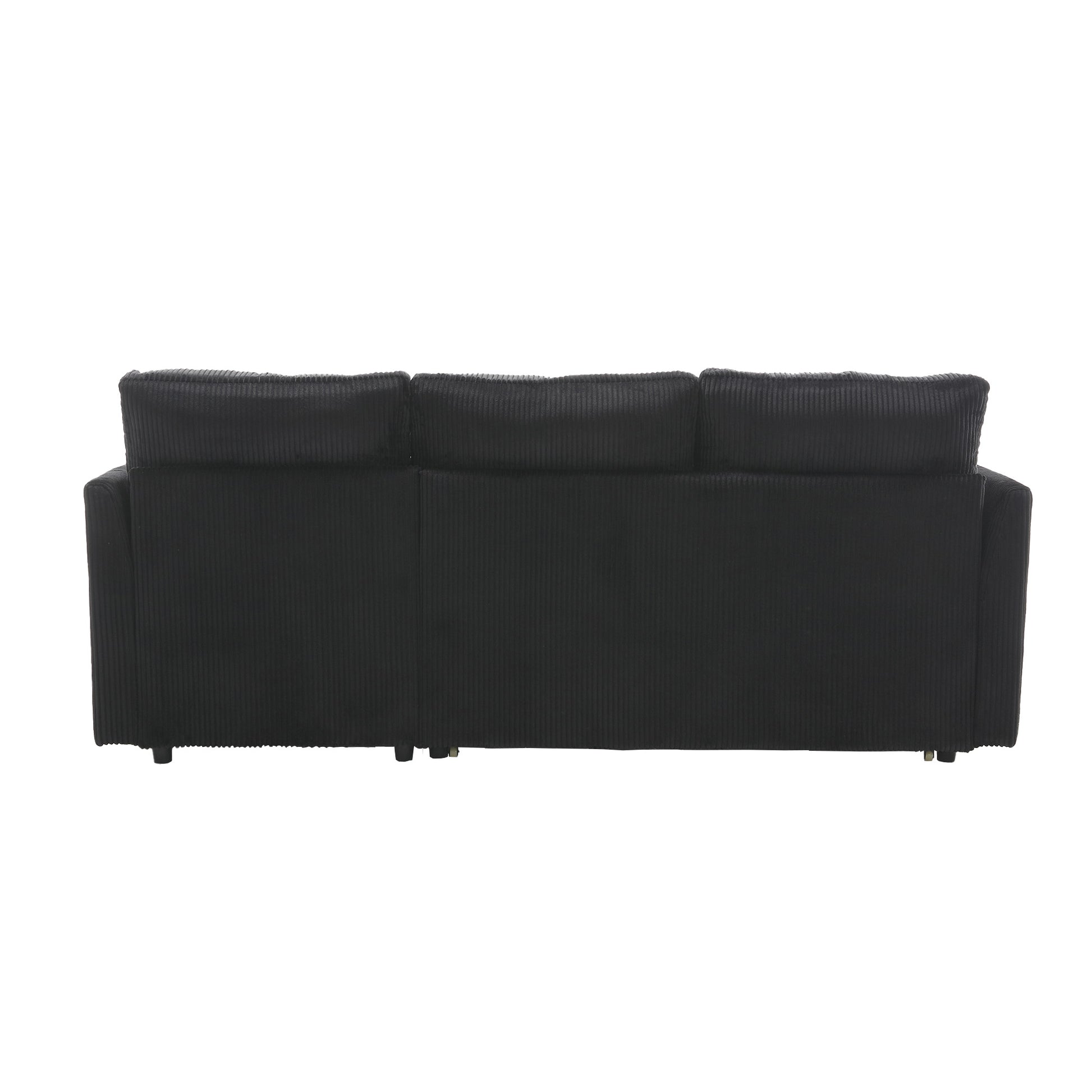 United We Win Furniture, Modular L Shaped Sofa, Modular Long Sofa With Reversible Chaise Lounge, Sofa Bed, Sleeper Sofa, Modular Sofa Combination With Storage Seats. Black Velvet 3 Seat