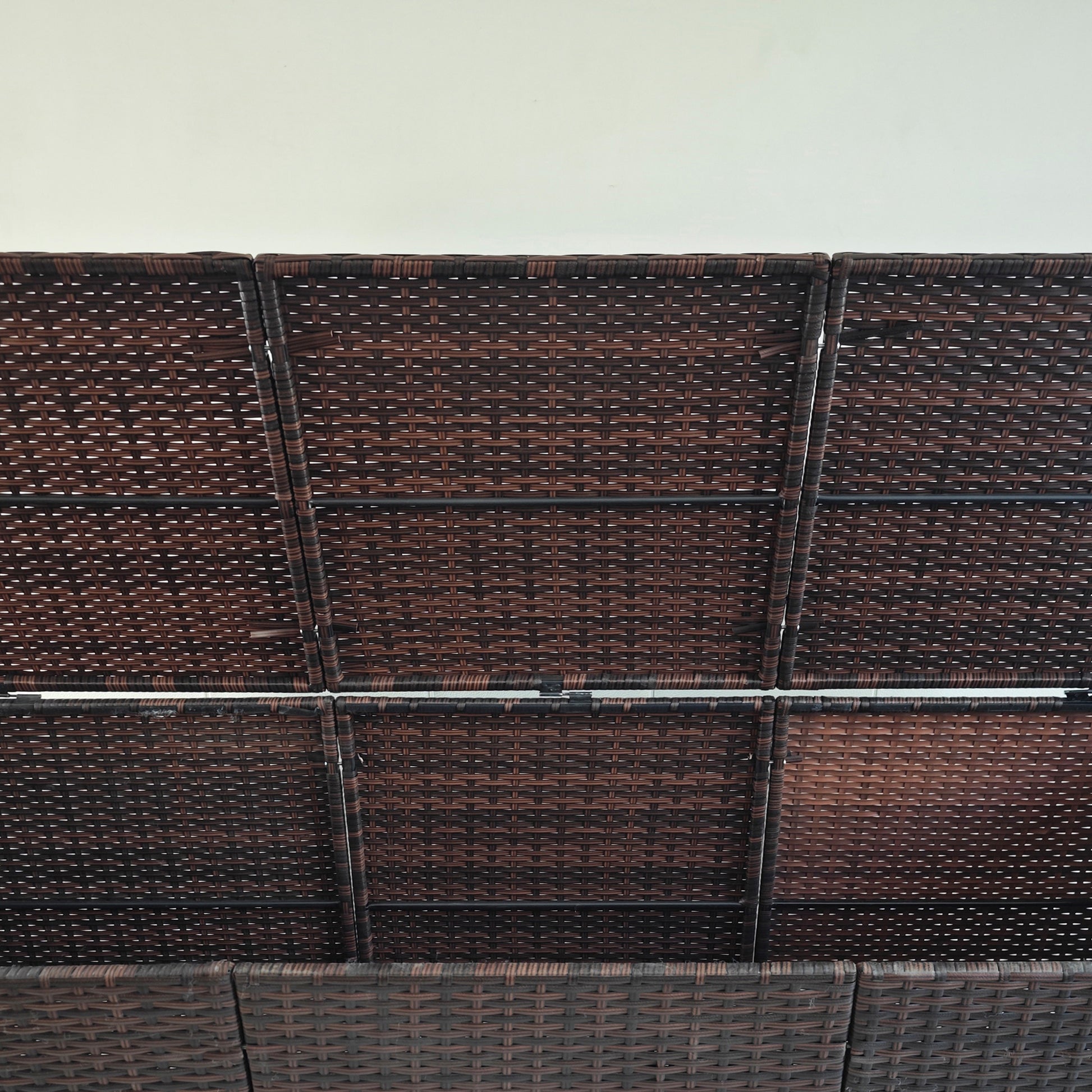 Outsunny 175 Gallon Outdoor Storage Box With Inner Liner, Pe Rattan Wicker Deck Box With Pneumatic Bar Lift For Indoor & Outdoor, Patio Furniture Cushions, Pool Toys, Garden Tools, Mixed Brown Brown Steel