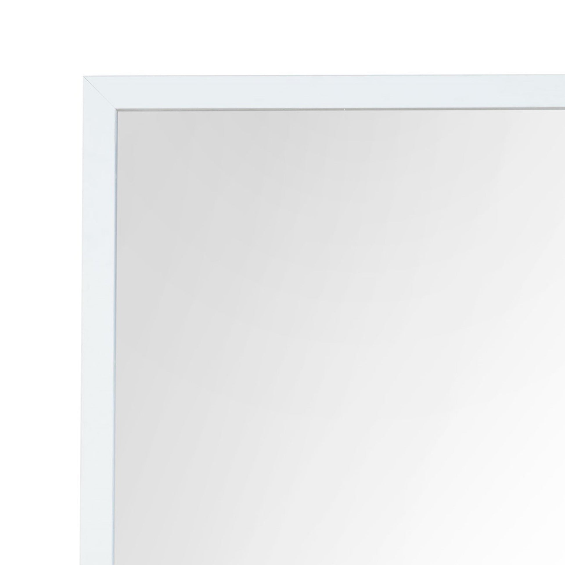 Maloise White Mirror White Solid Wood Mdf