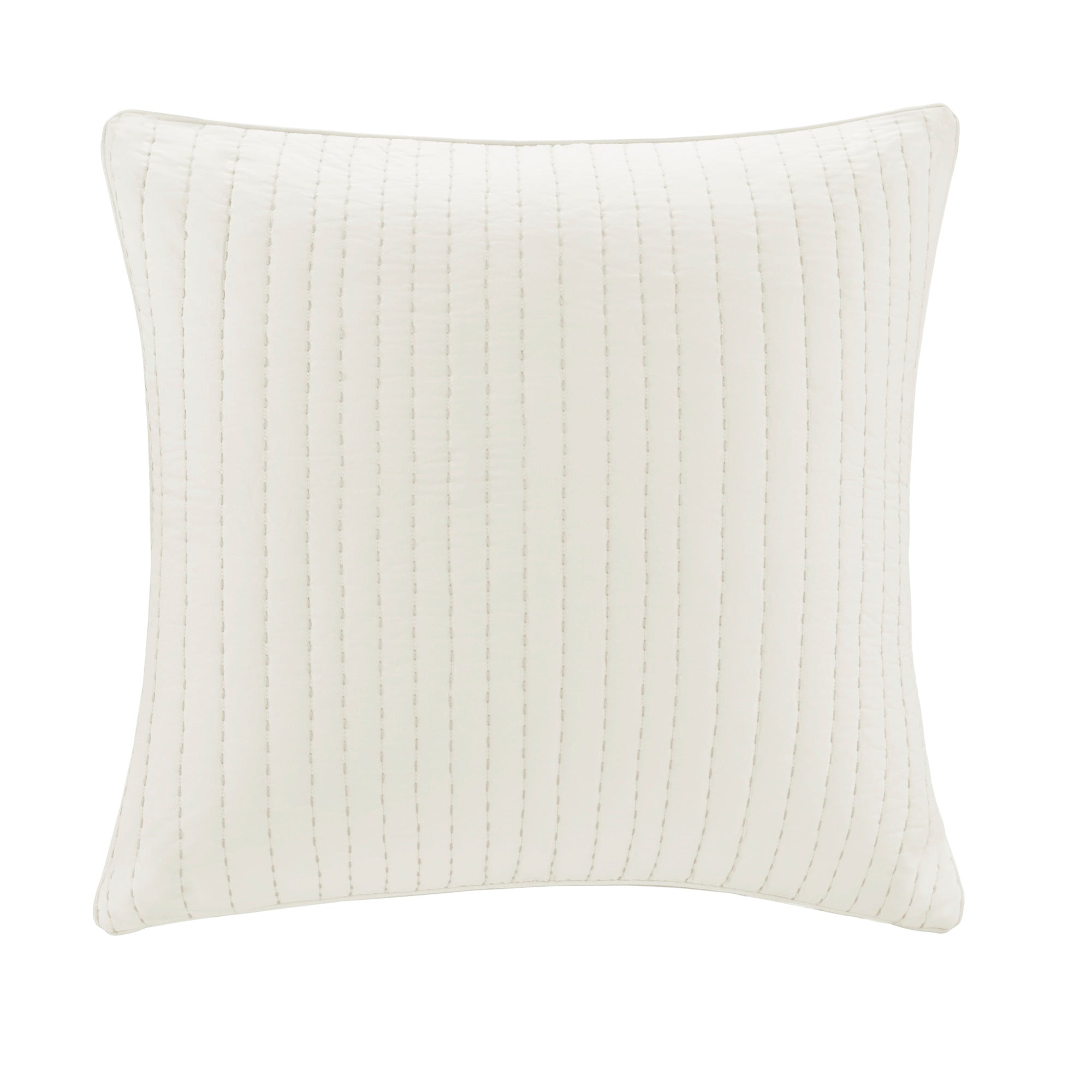 Cotton Quilted Euro Sham White Euro Sham White Cotton