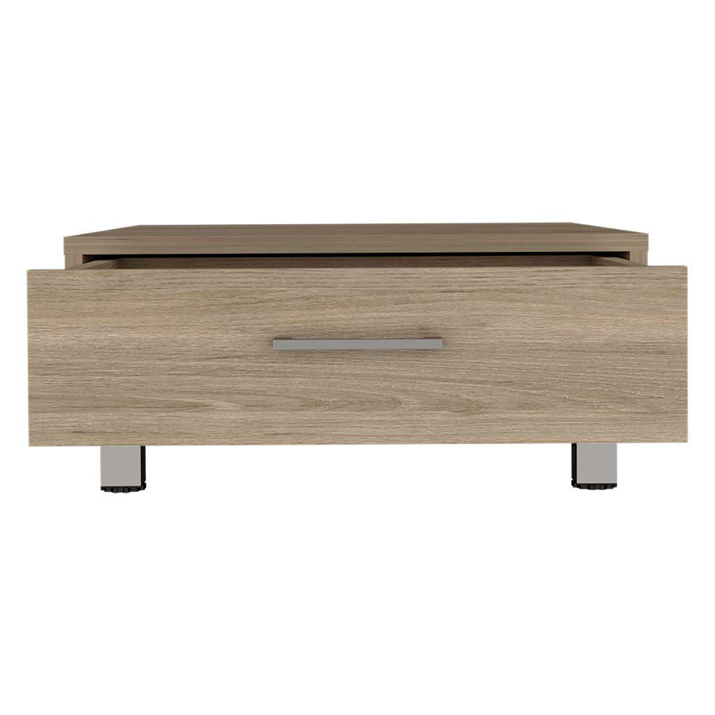 Coffee Table, Four Legs, One Drawerlight Pine Beige Particle Board Particle Board