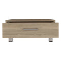 Coffee Table, Four Legs, One Drawerlight Pine Beige Particle Board Particle Board
