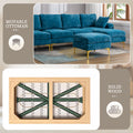 Coolmore U Shape Sectional Sofa With Ottomanreversible Sofa Couch For Living Room,Spacious Furniture,Durable Couch Removable And Machine Washable Cover Light Blue Velvet Light Blue Primary Living Space Foam Velvet 4 Seat