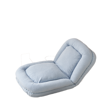 Triple Fold Down Sofa Bed,Blue Blue Metal Cotton Metal