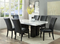 Camila Dining Chair Set Of 2 Black Black Faux Leather