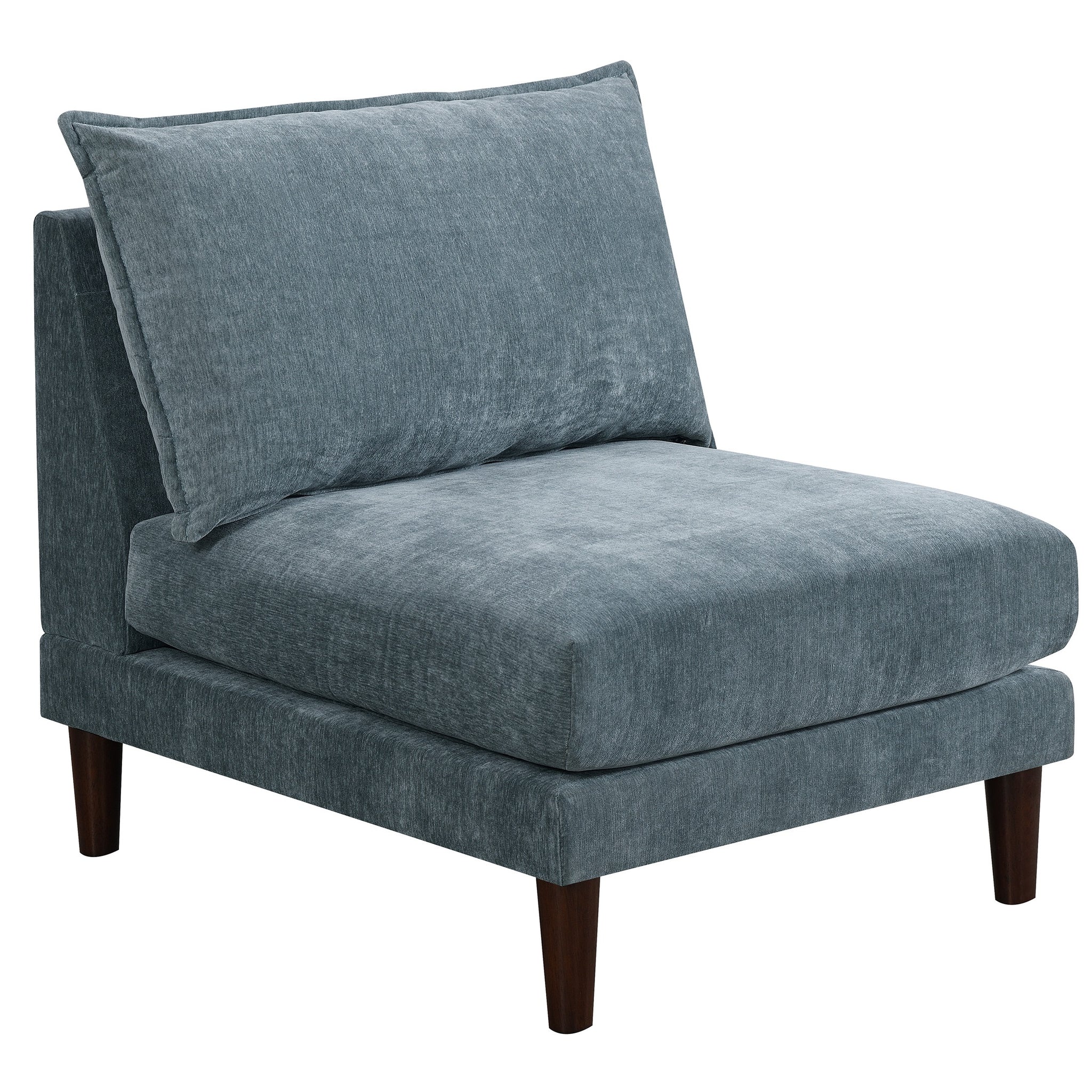 Beautiful Mineral Color Armless Chair Morgan Fabric 1Pc Chair Soft Cushion Wood Legs Living Room Furniture Grayish Primary Living Space Classic,Contemporary,Modern Fabric